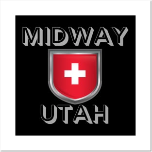 Midway Utah Swiss Flag Posters and Art